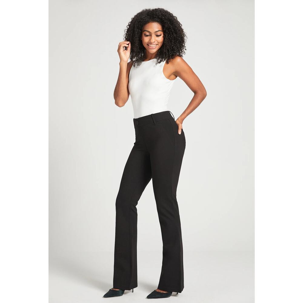 Betabrand DPYP Dress Pant Yoga Pants Black Straight Leg Womens XS Comfort
